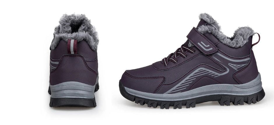 Chaussures de Marche Hivernales Fourrées et Antidérapantes