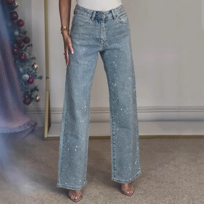 Pantalon Droit Taille Haute