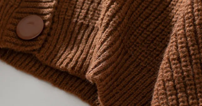 Gilet ample en maille à boutonnage simple et manches longues