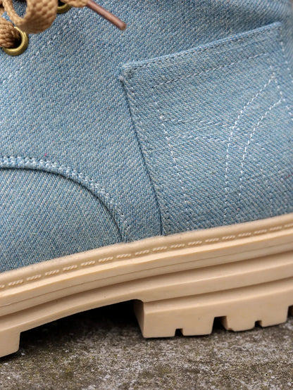 Bottines Style Bottes Martin à Plateforme et Lacets