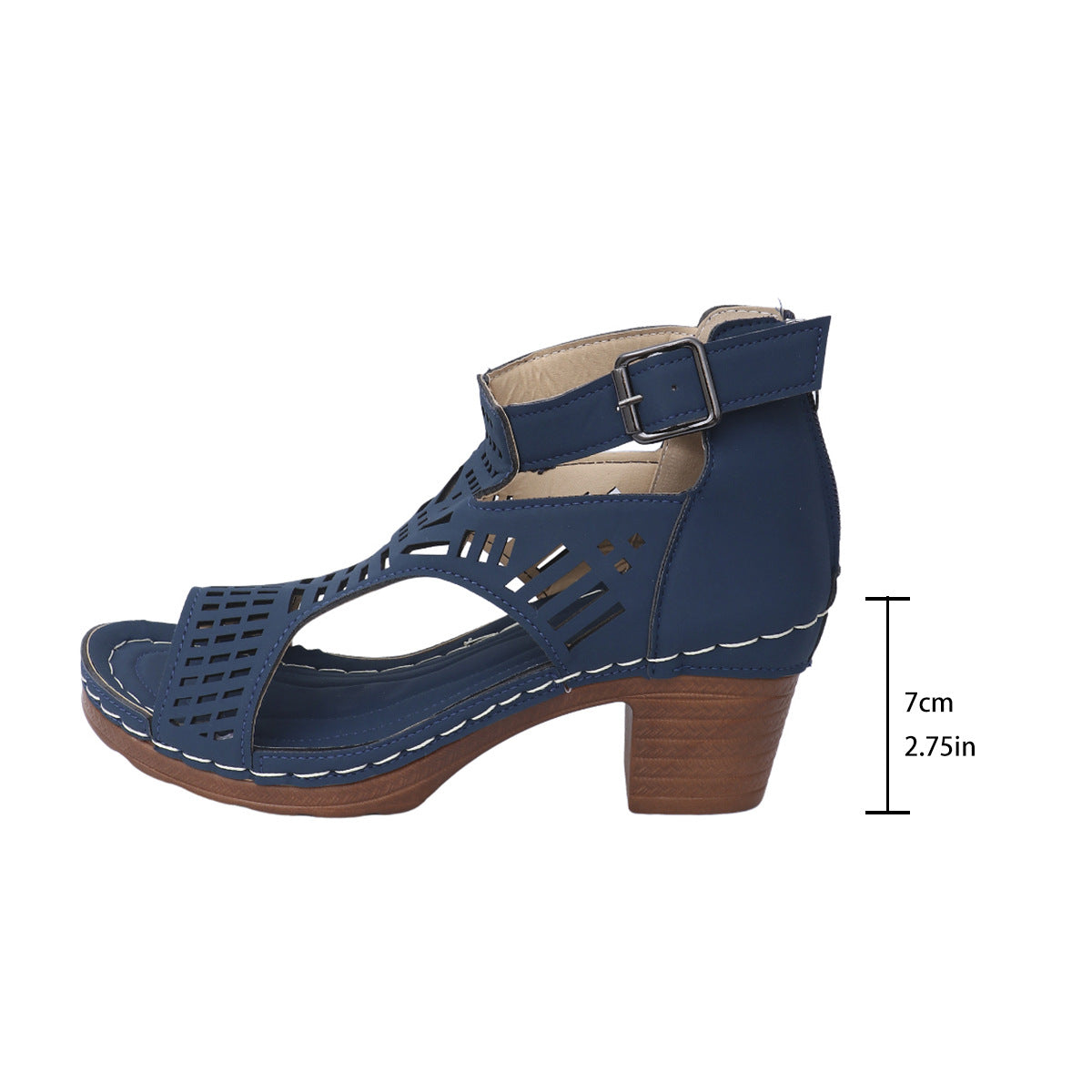 Sandales Ajourées à Talons Bloc
