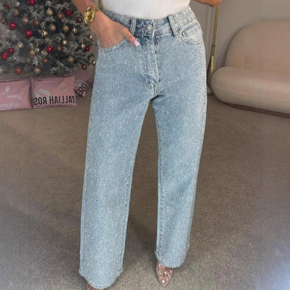 Pantalon Droit Taille Haute
