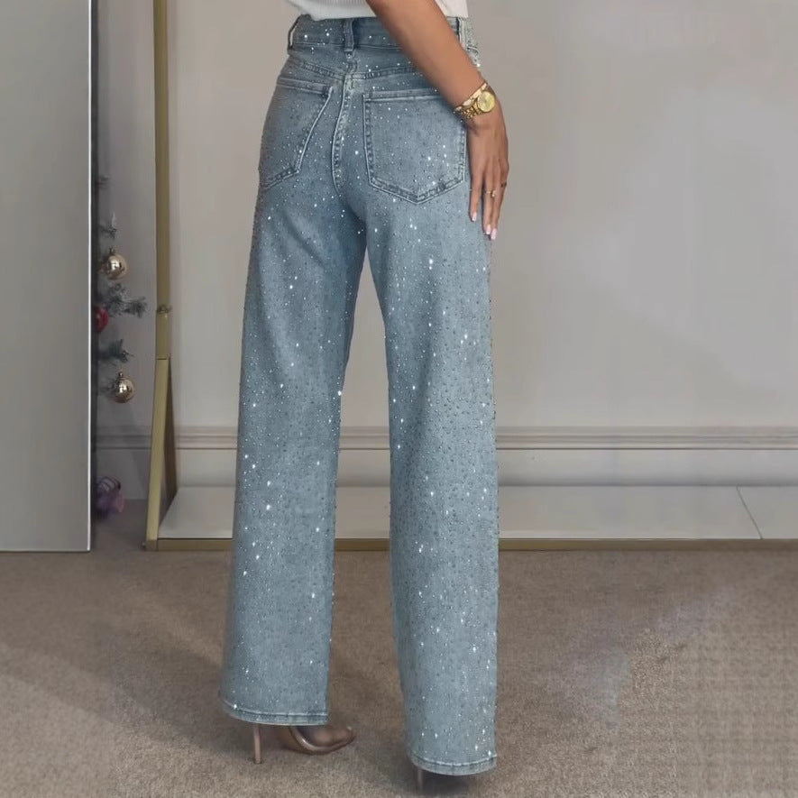 Pantalon Droit Taille Haute