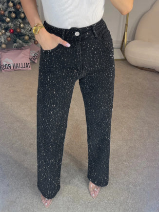 Pantalon Droit Taille Haute