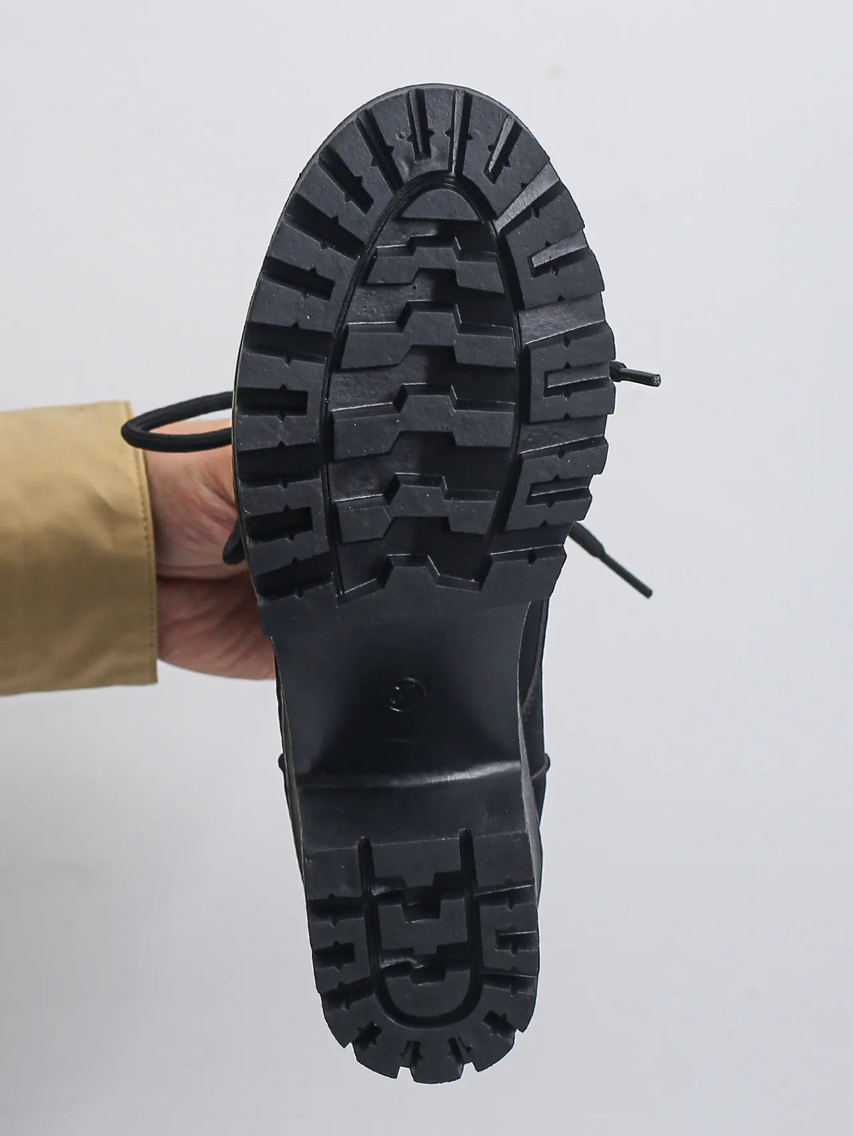 Bottines Style Martin Fourrées à Talon Épais et Lacets