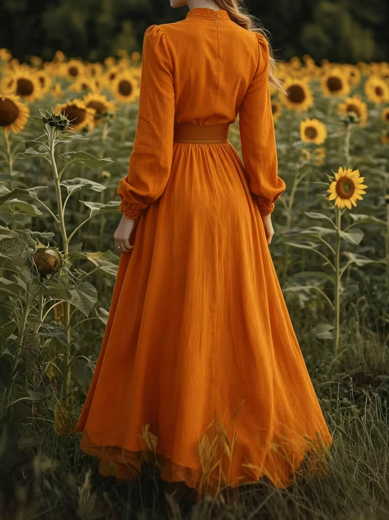 Amélia – Robe Longue Bohème Ceinturé