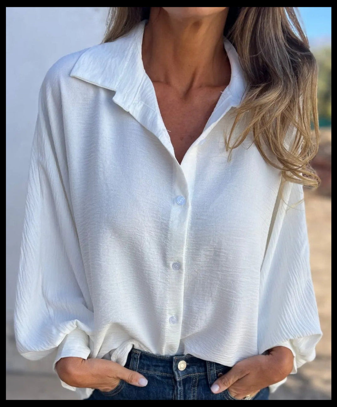 Chemise Fluide à Texture Gauffrée