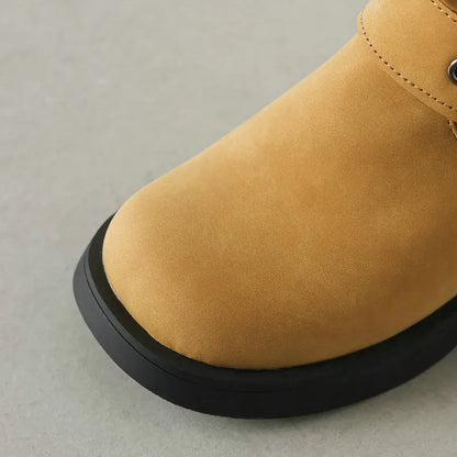 Bottes Mi-Mollet Rétro Style Western à Plateforme